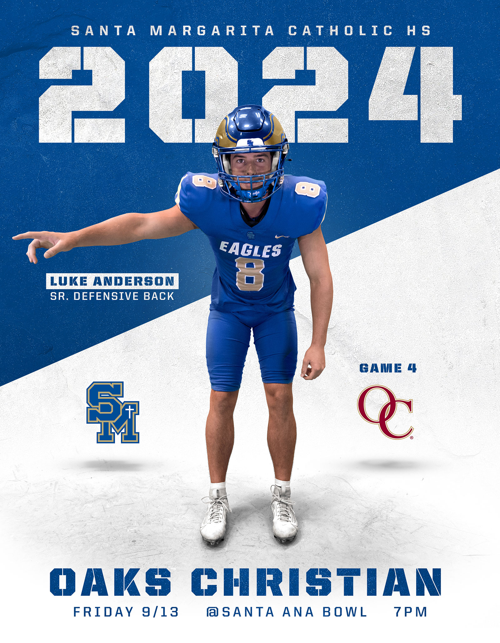Santa Margarita Catholic Football game day program covers